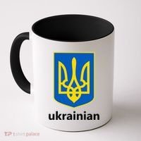 I Stand With Ukraine USA Support Ukrainian Pride Trident Coffee Mug thumb 0