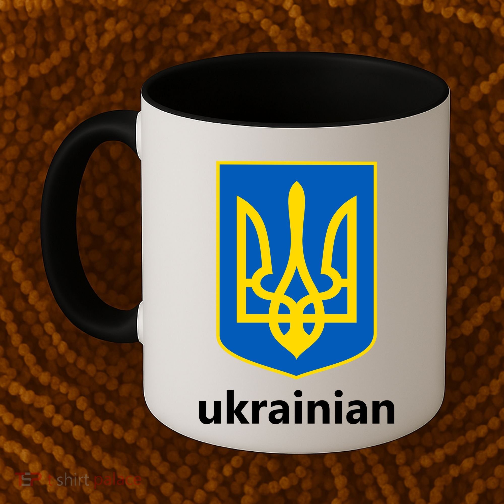 I Stand With Ukraine USA Support Ukrainian Pride Trident Coffee Mug