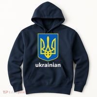 I Stand With Ukraine USA Support Ukrainian Pride Trident Hoodie thumb 0