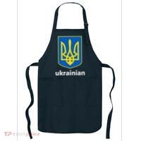 I Stand With Ukraine USA Support Ukrainian Pride Trident Apron thumb 0