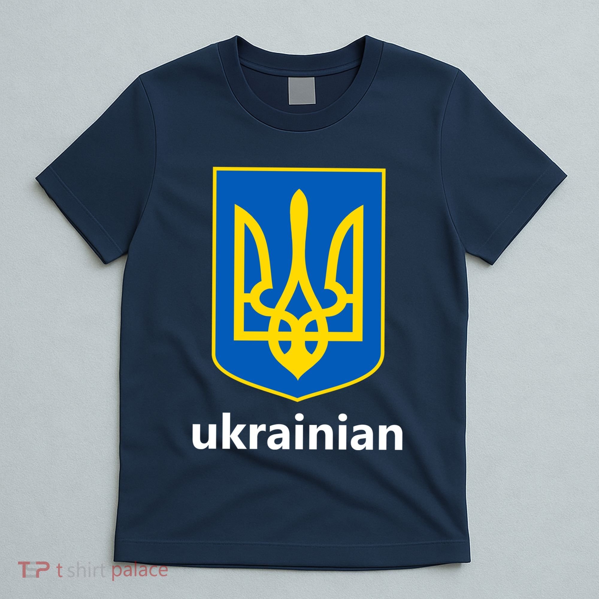 I Stand With Ukraine USA Support Ukrainian Pride Trident T-Shirt