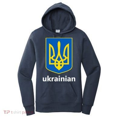 I Stand With Ukraine USA Support Ukrainian Pride Trident Women's Hoodie