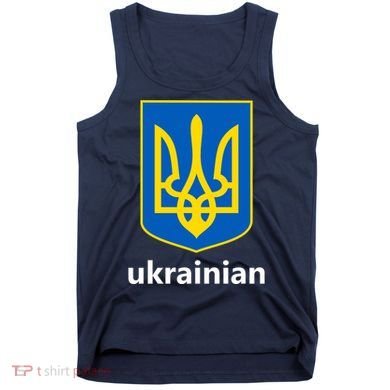 I Stand With Ukraine USA Support Ukrainian Pride Trident Tank Top