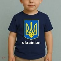 I Stand With Ukraine USA Support Ukrainian Pride Trident Toddler T-Shirt thumb 2