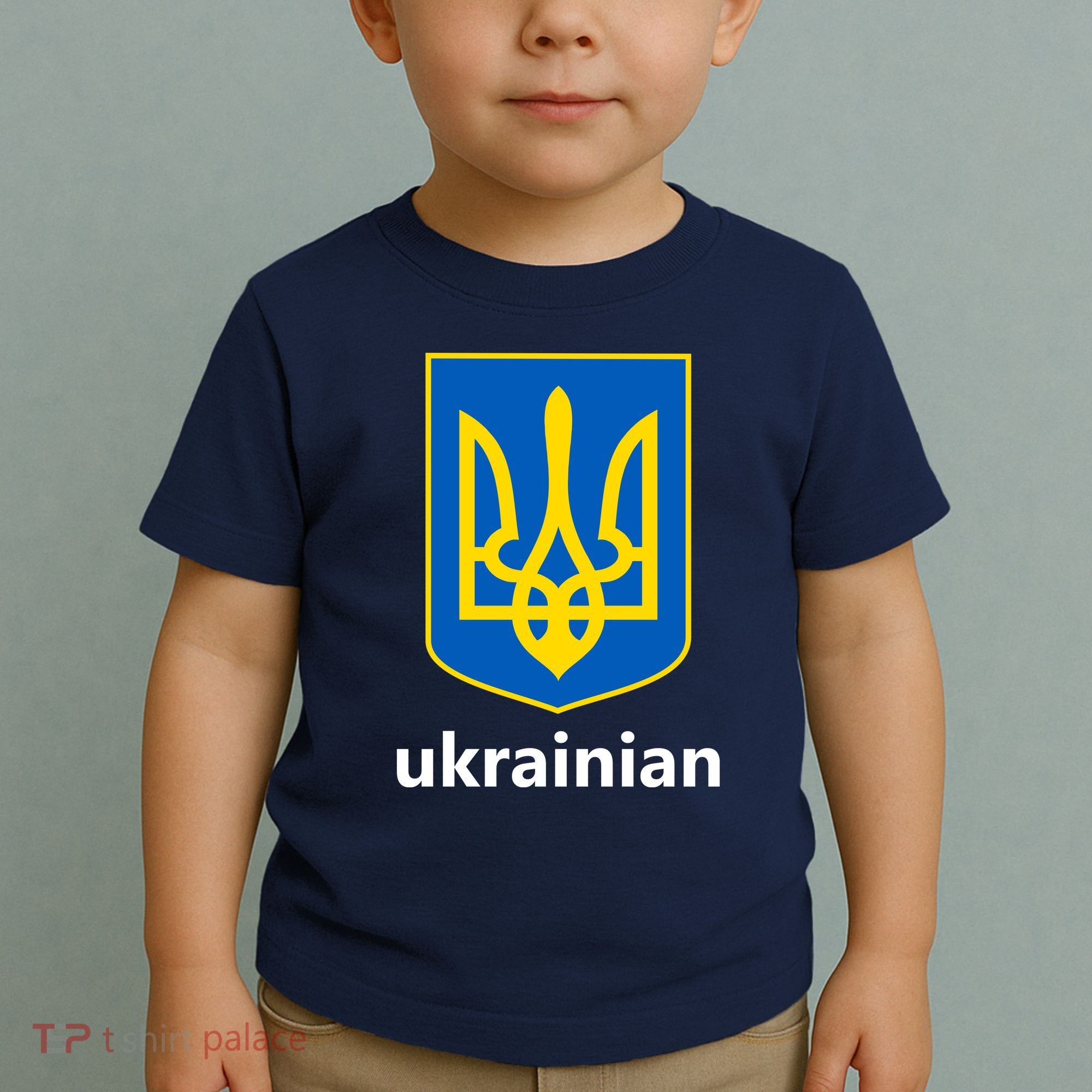 I Stand With Ukraine USA Support Ukrainian Pride Trident Toddler T-Shirt