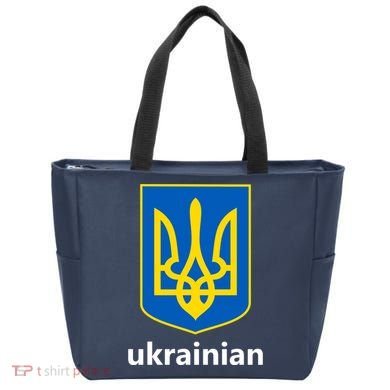 I Stand With Ukraine USA Support Ukrainian Pride Trident Tote Bag