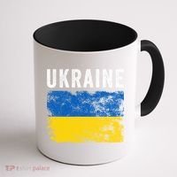I Stand With Ukraine Flag Yellow And Blue Support The Ukranian Gift Coffee Mug thumb 1