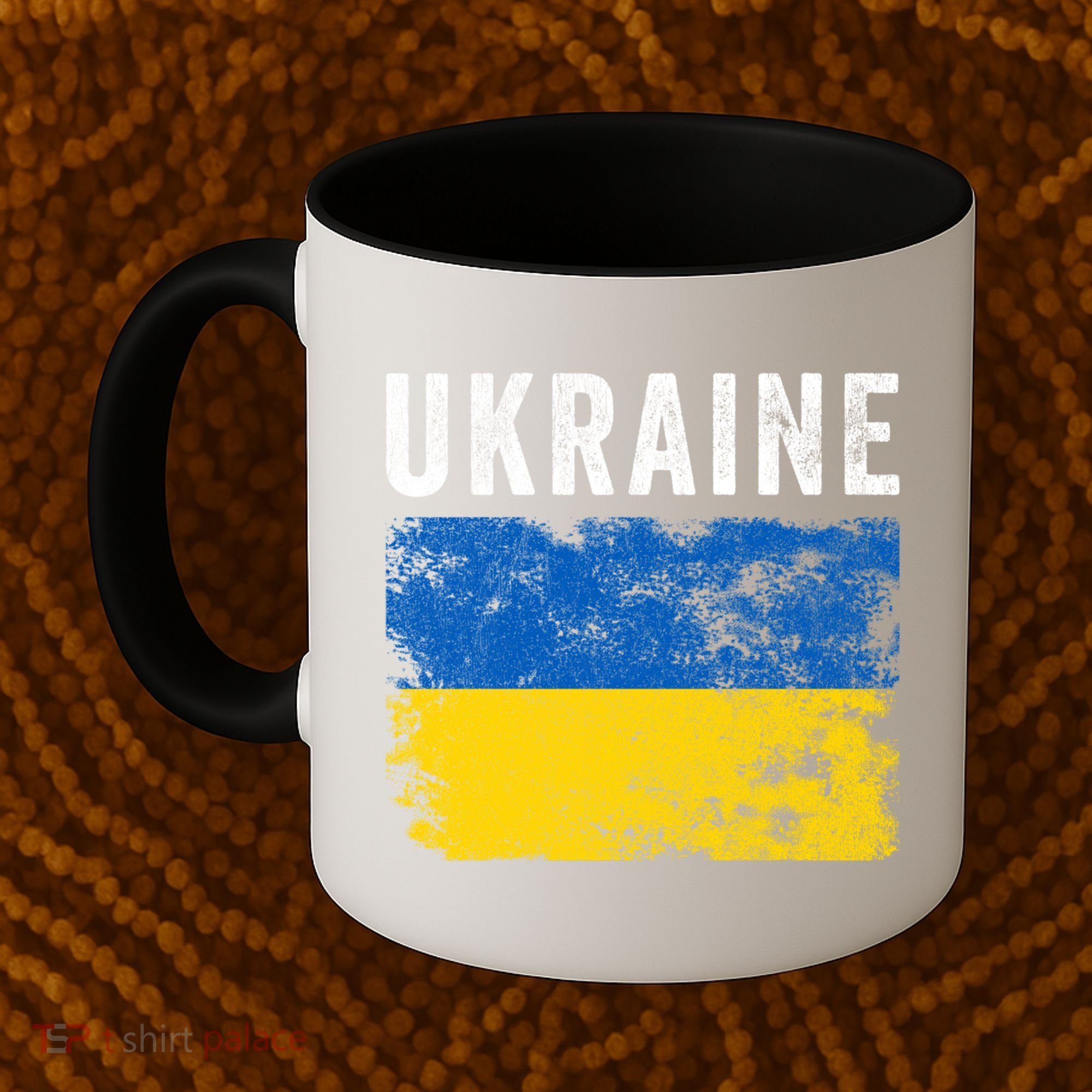 I Stand With Ukraine Flag Yellow And Blue Support The Ukranian Gift Coffee Mug