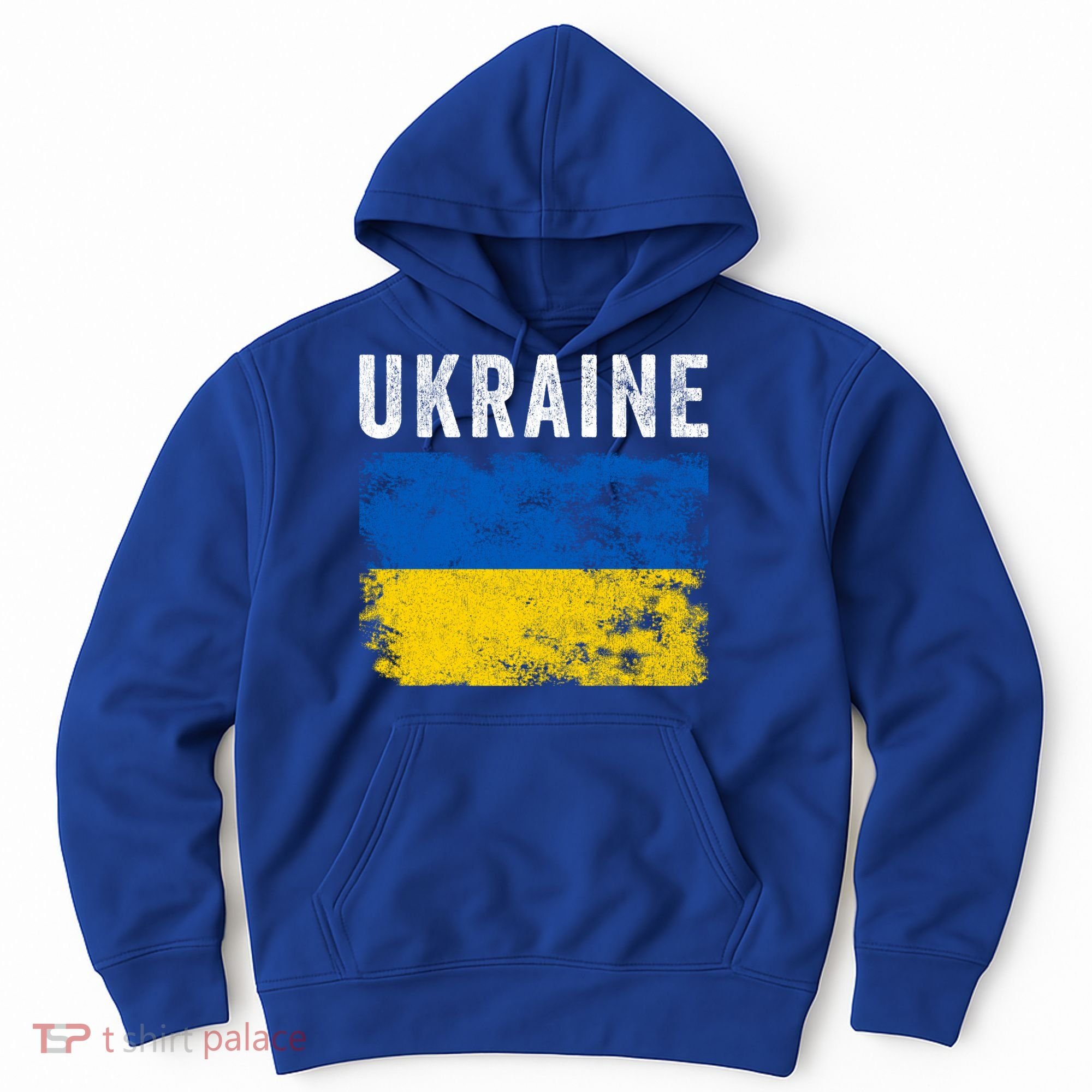 I Stand With Ukraine Flag Yellow And Blue Support The Ukranian Gift Hoodie