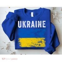I Stand With Ukraine Flag Yellow And Blue Support The Ukranian Gift Sweatshirt thumb 2