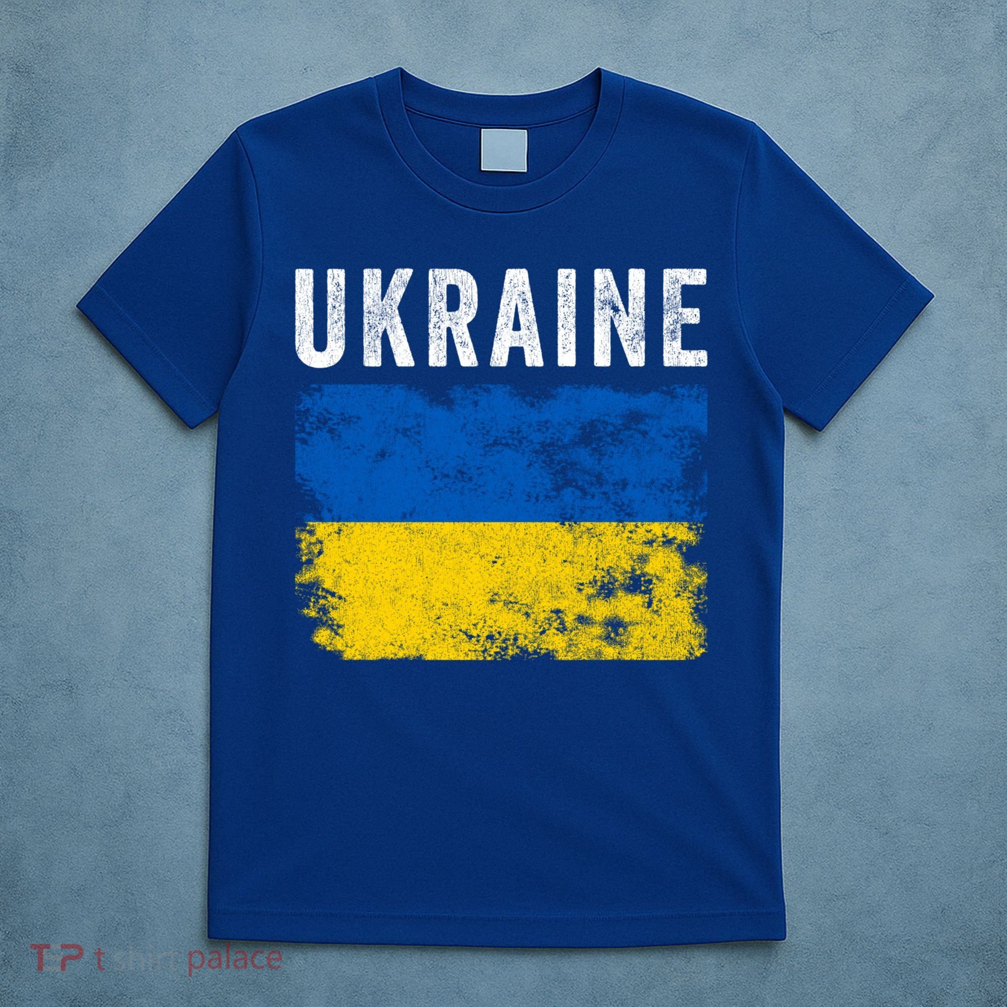 I Stand With Ukraine Flag Yellow And Blue Support The Ukranian Gift T-Shirt