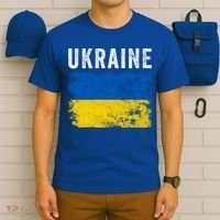 I Stand With Ukraine Flag Yellow And Blue Support The Ukranian Gift T-Shirt thumb 6