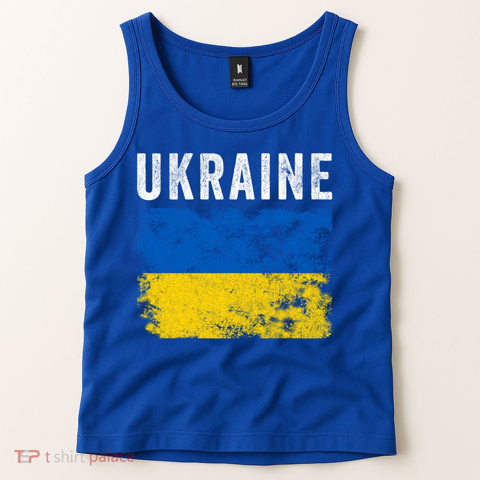 I Stand With Ukraine Flag Yellow And Blue Support The Ukranian Gift Tank Top