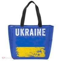 I Stand With Ukraine Flag Yellow And Blue Support The Ukranian Gift Tote Bag thumb 0
