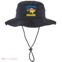 I Stand With Ukraine Map American Flag Us Support Ukrainian Gift Bucket Hat thumb 0