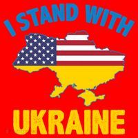 I Stand With Ukraine Map American Flag Us Support Ukrainian Gift Santa Hat thumb 1