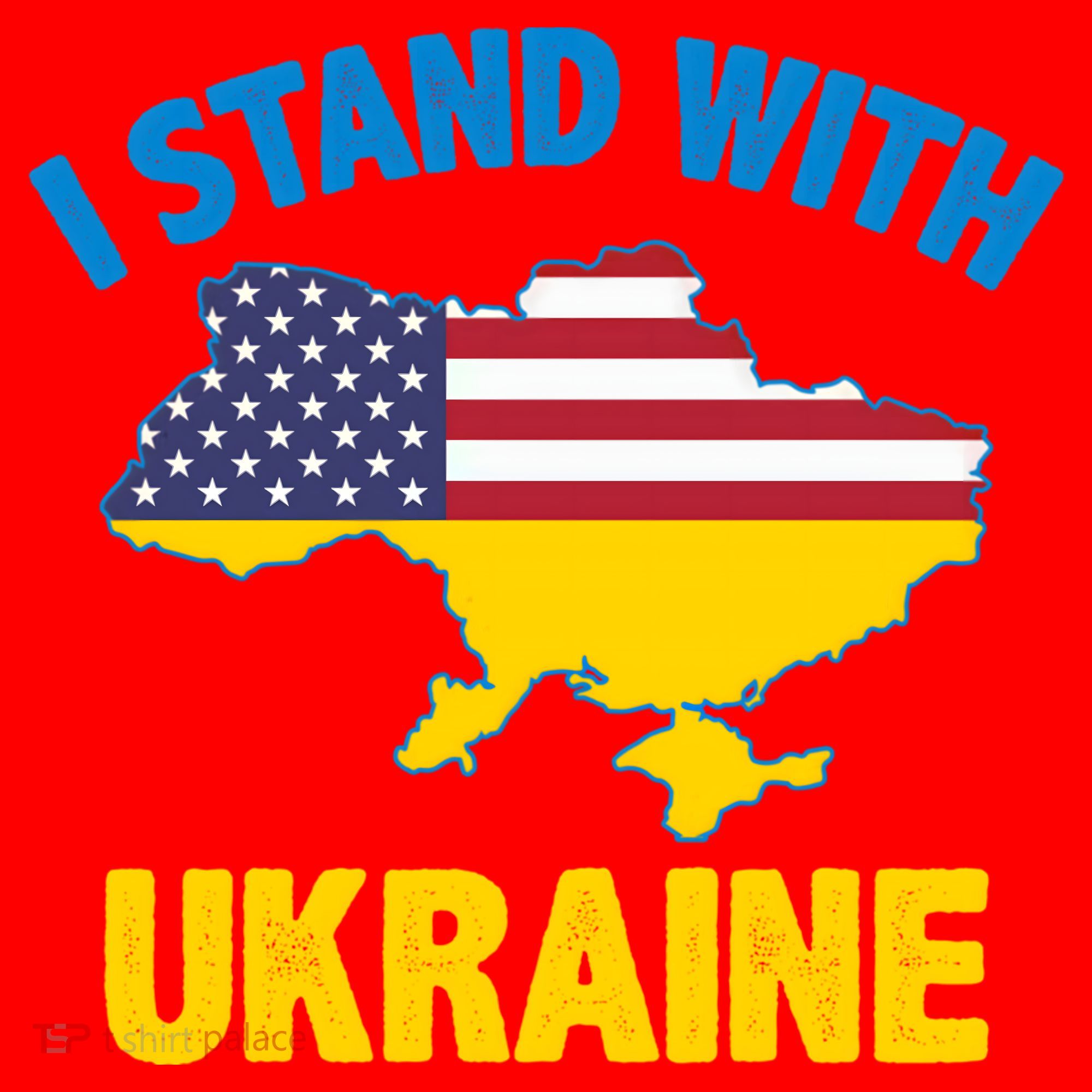 I Stand With Ukraine Map American Flag Us Support Ukrainian Gift Santa Hat