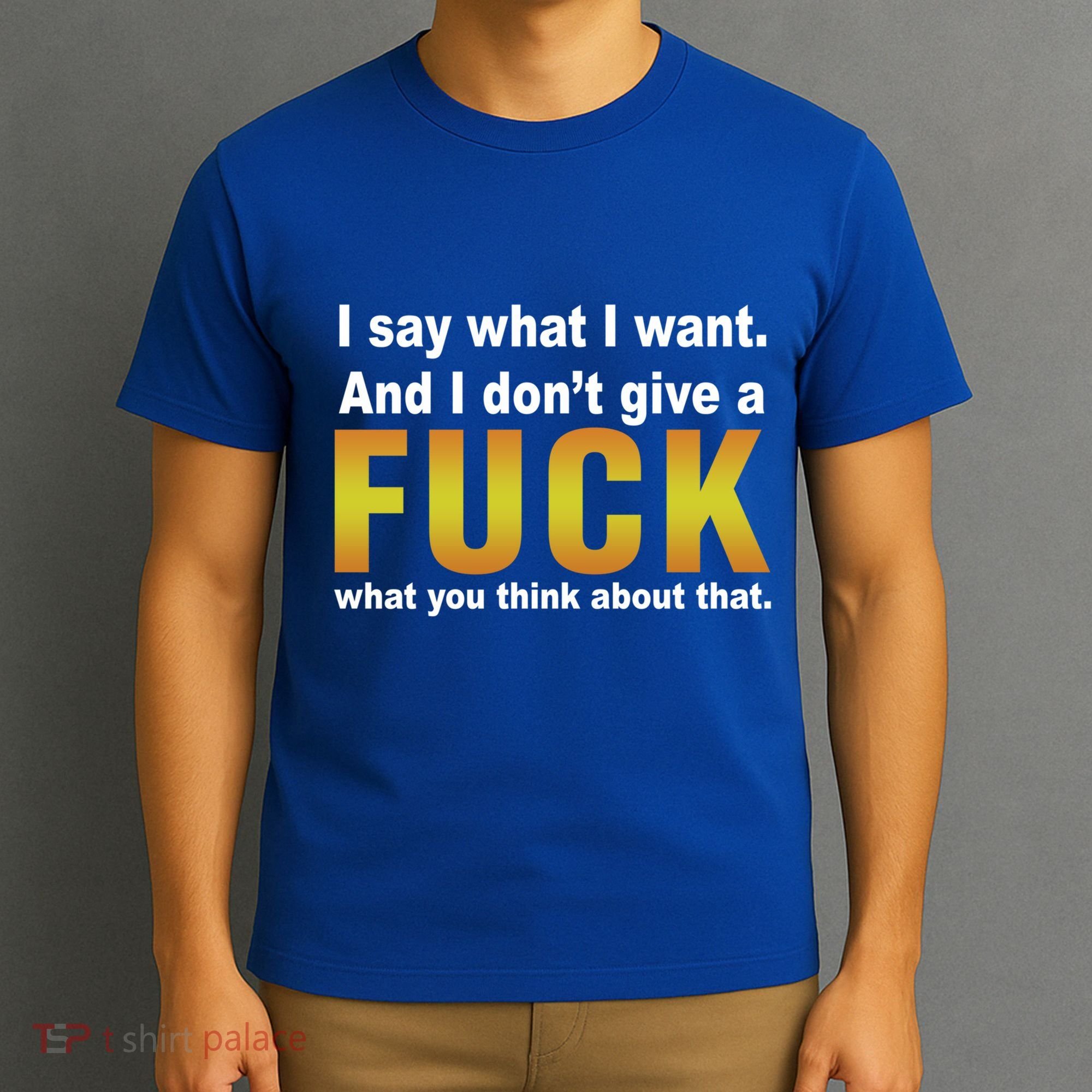 I Say What I Want And I Don't Give A Fuck What You Think Funny Gift T-Shirt