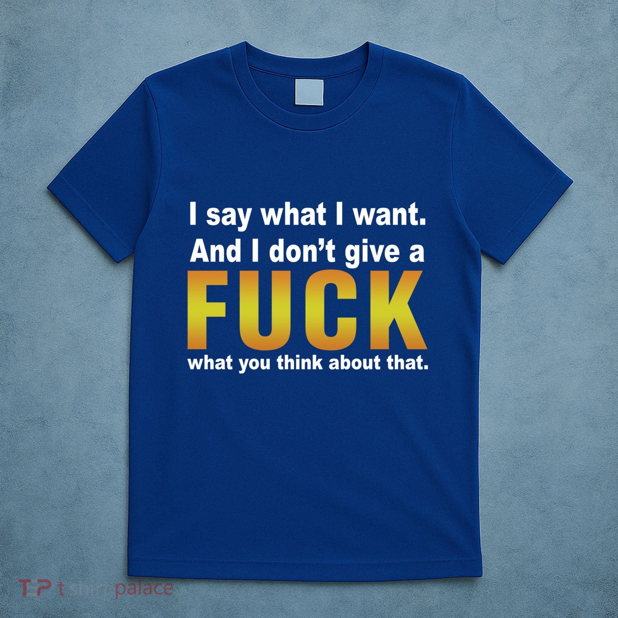 I Say What I Want And I Don't Give A Fuck What You Think Funny Gift T-Shirt