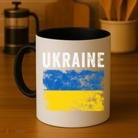 I Stand With Ukraine Flag Yellow And Blue Support The Ukranian Gift Coffee Mug thumb 4