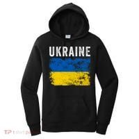 I Stand With Ukraine Flag Yellow And Blue Support The Ukranian Gift Women's Hoodie thumb 0