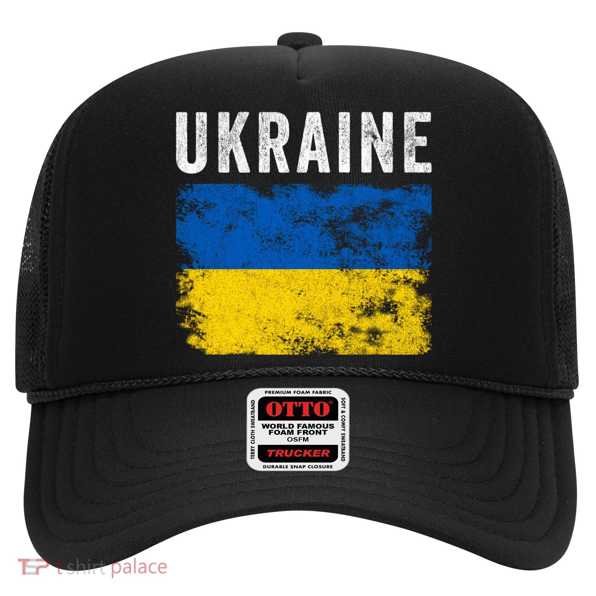 I Stand With Ukraine Flag Yellow And Blue Support The Ukranian Gift Hat