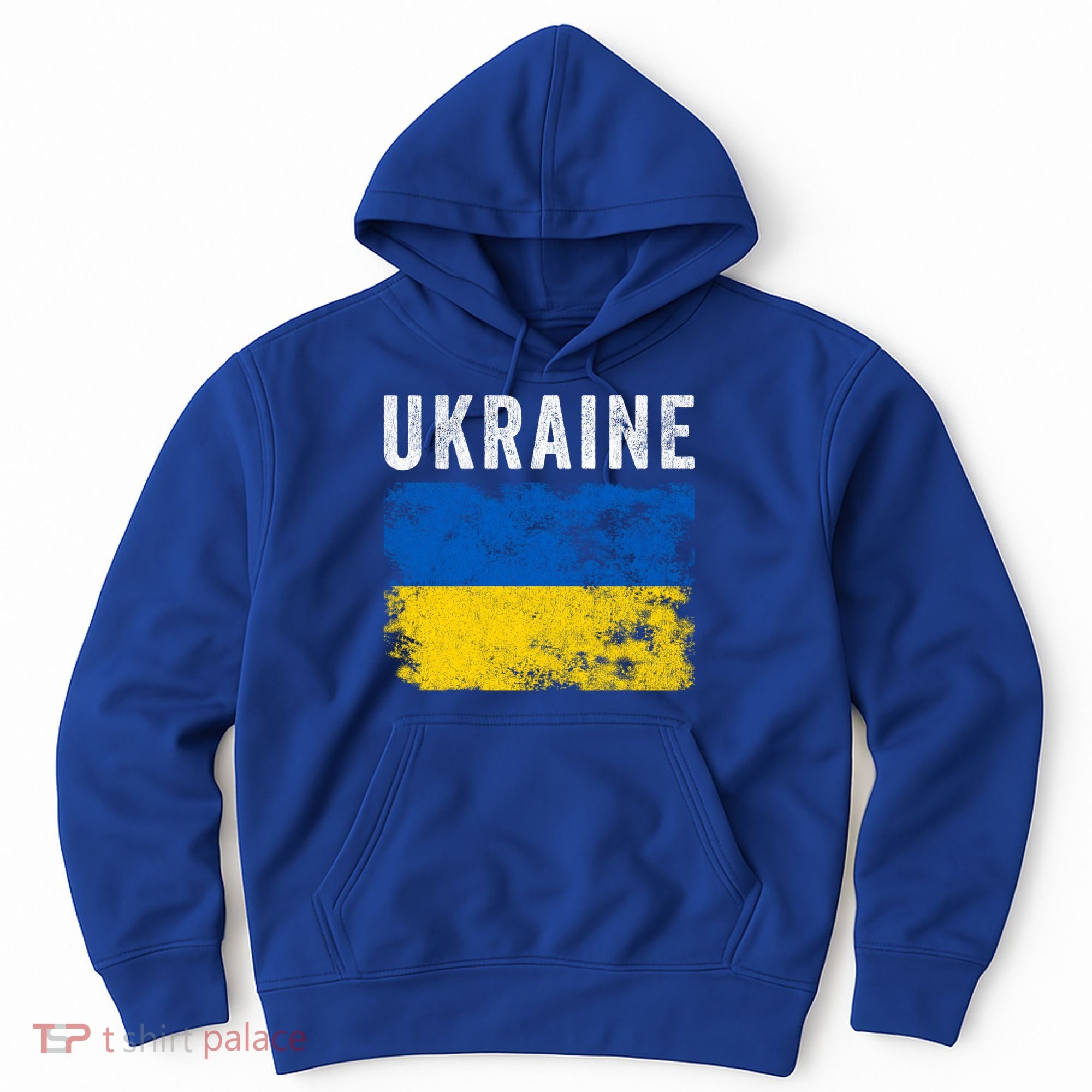 I Stand With Ukraine Flag Yellow And Blue Support The Ukranian Gift Hoodie