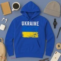 I Stand With Ukraine Flag Yellow And Blue Support The Ukranian Gift Hoodie thumb 3