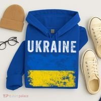 I Stand With Ukraine Flag Yellow And Blue Support The Ukranian Gift Hoodie thumb 4