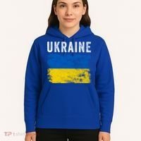 I Stand With Ukraine Flag Yellow And Blue Support The Ukranian Gift Hoodie thumb 5