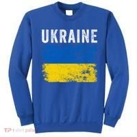 I Stand With Ukraine Flag Yellow And Blue Support The Ukranian Gift Sweatshirt thumb 0