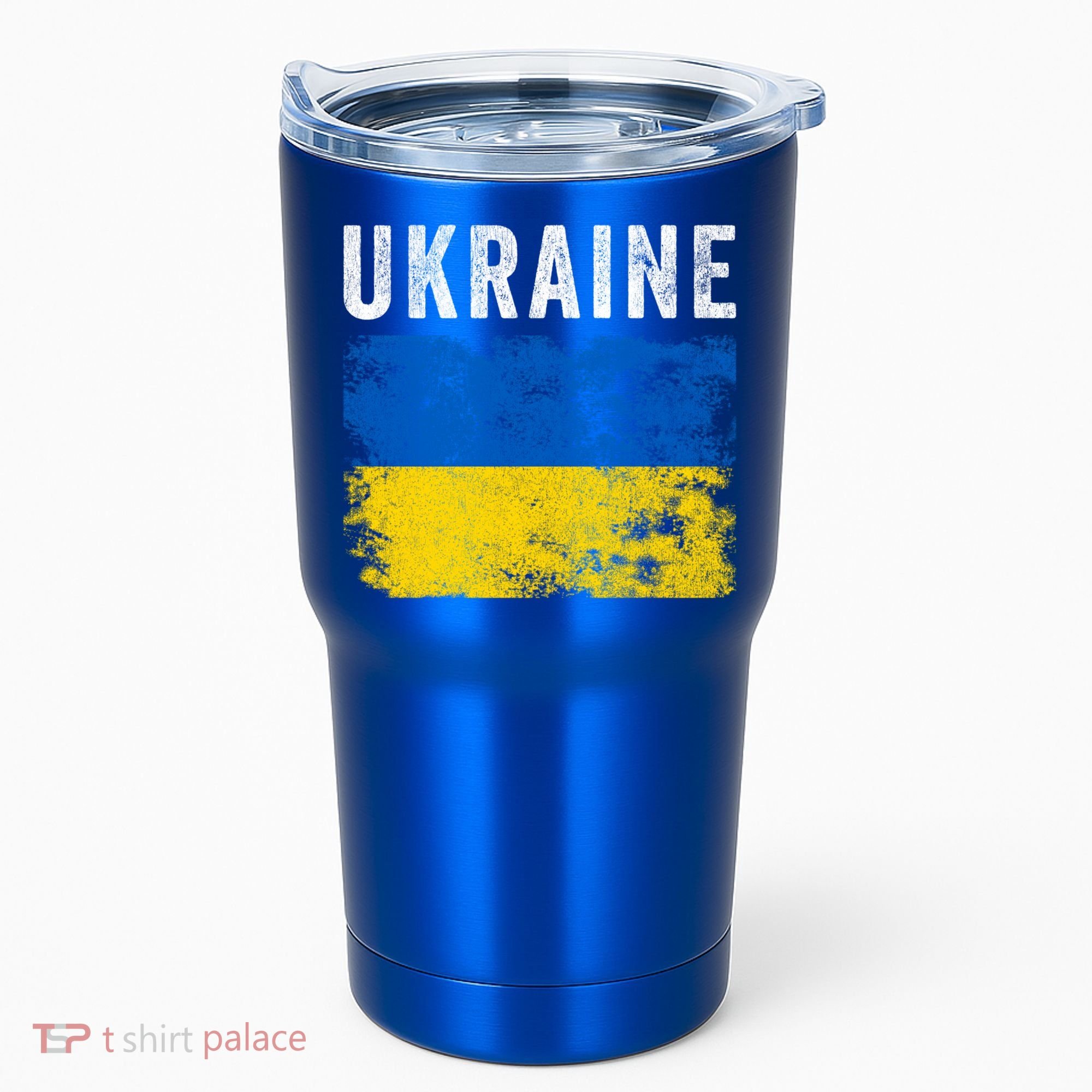 I Stand With Ukraine Flag Yellow And Blue Support The Ukranian Gift Tumbler