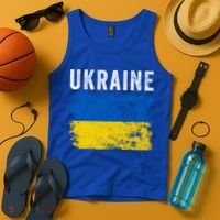 I Stand With Ukraine Flag Yellow And Blue Support The Ukranian Gift Tank Top thumb 4