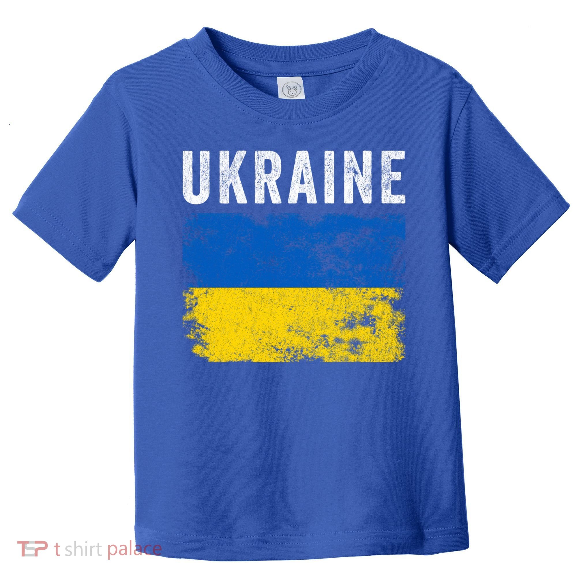 I Stand With Ukraine Flag Yellow And Blue Support The Ukranian Gift Toddler T-Shirt