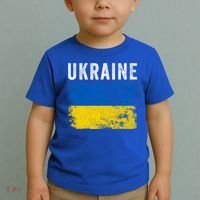 I Stand With Ukraine Flag Yellow And Blue Support The Ukranian Gift Toddler T-Shirt thumb 2