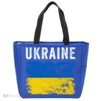 I Stand With Ukraine Flag Yellow And Blue Support The Ukranian Gift Tote Bag thumb 0