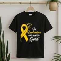 In September We Wear Gold Childhood Cancer Awareness T-Shirt thumb 2