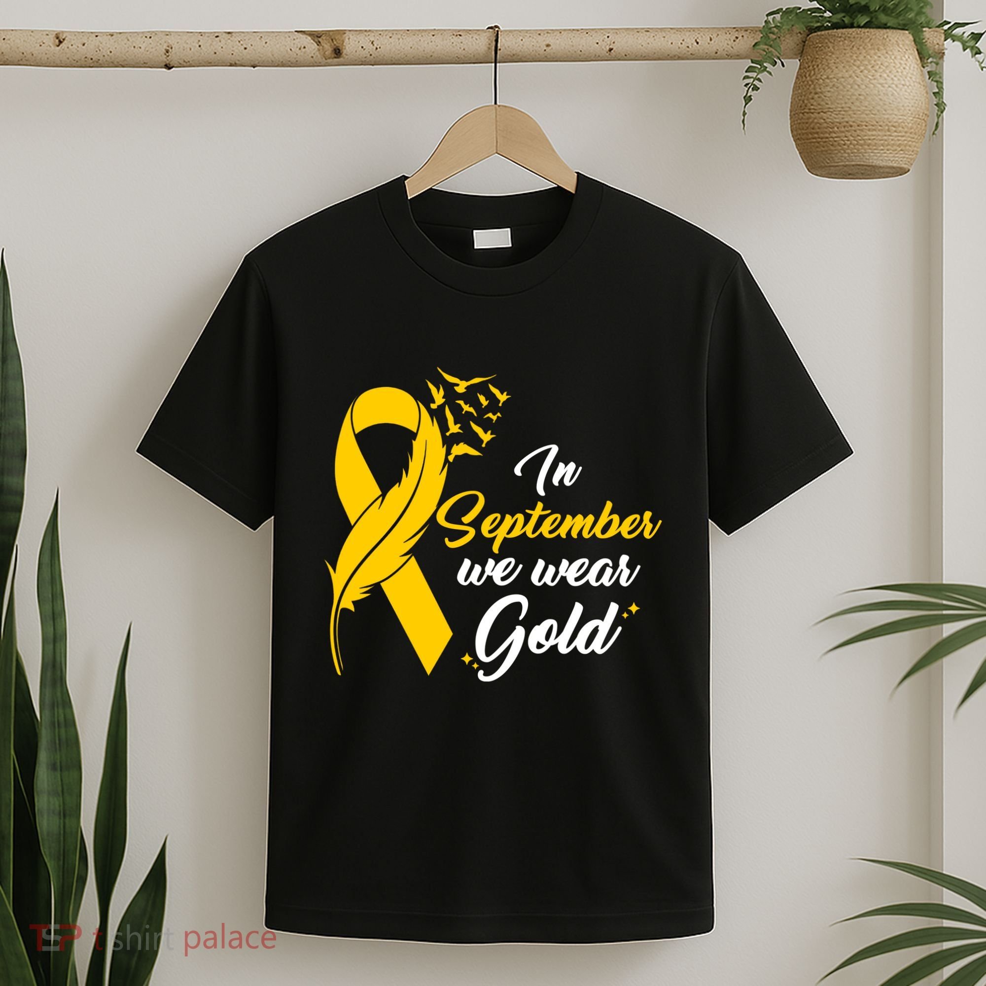 In September We Wear Gold Childhood Cancer Awareness T-Shirt