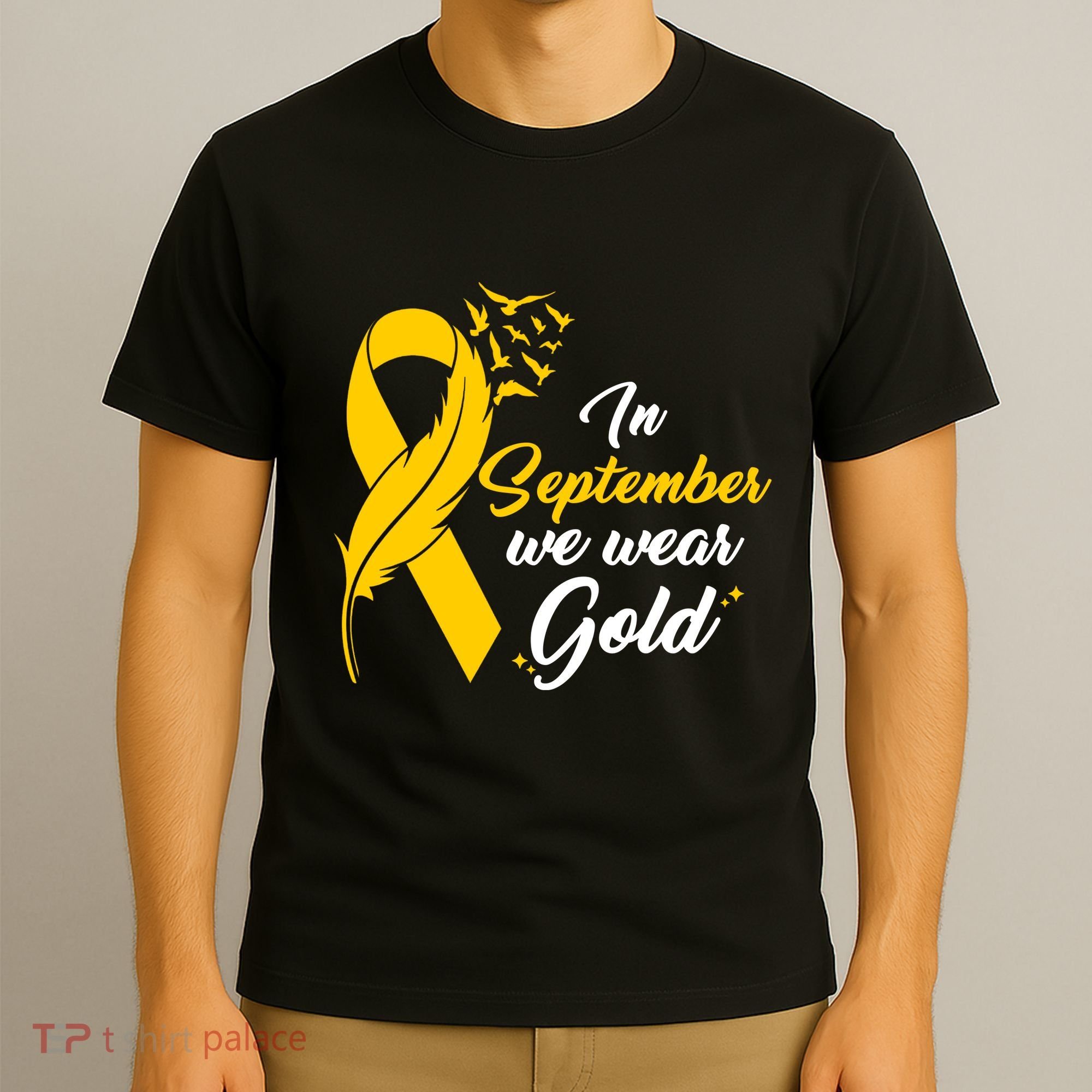In September We Wear Gold Childhood Cancer Awareness T-Shirt