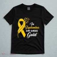 In September We Wear Gold Childhood Cancer Awareness T-Shirt thumb 5