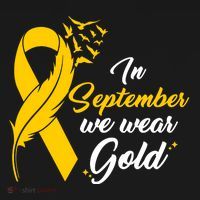 In September We Wear Gold Childhood Cancer Awareness T-Shirt thumb 7
