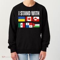 I Stand With Ukraine Canada Greenland Mexico Panama Gaza Women's Sweatshirt thumb 0