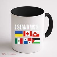 I Stand With Ukraine Canada Greenland Mexico Panama Gaza Coffee Mug thumb 1