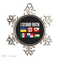 I Stand With Ukraine Canada Greenland Mexico Panama Gaza Ornament thumb 0