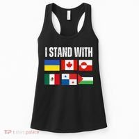 I Stand With Ukraine Canada Greenland Mexico Panama Gaza Women's Tank Top thumb 0