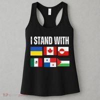 I Stand With Ukraine Canada Greenland Mexico Panama Gaza Women's Tank Top thumb 3