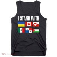 I Stand With Ukraine Canada Greenland Mexico Panama Gaza Tank Top thumb 0