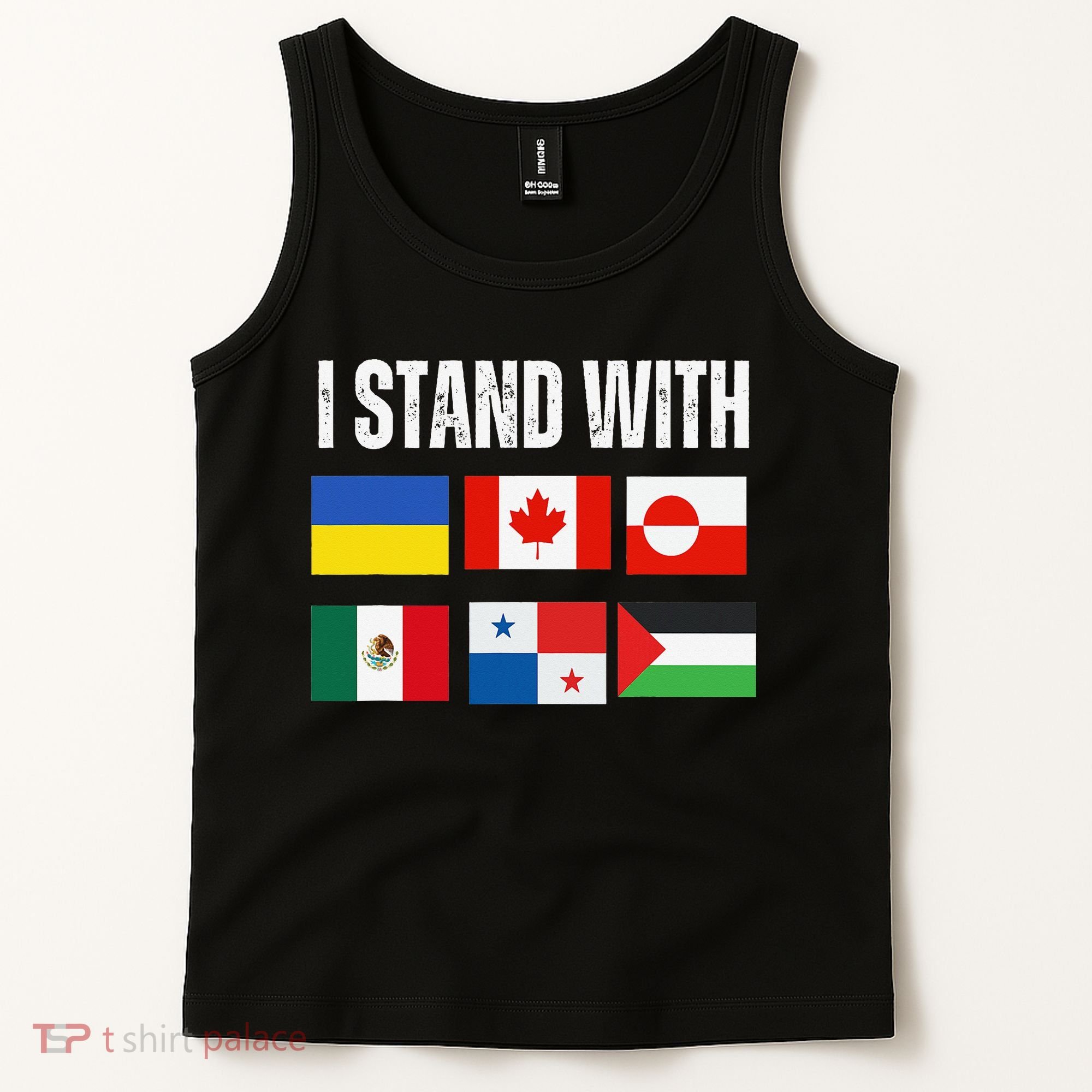 I Stand With Ukraine Canada Greenland Mexico Panama Gaza Tank Top