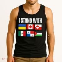 I Stand With Ukraine Canada Greenland Mexico Panama Gaza Tank Top thumb 3