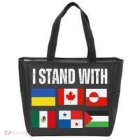 I Stand With Ukraine Canada Greenland Mexico Panama Gaza Tote Bag thumb 0
